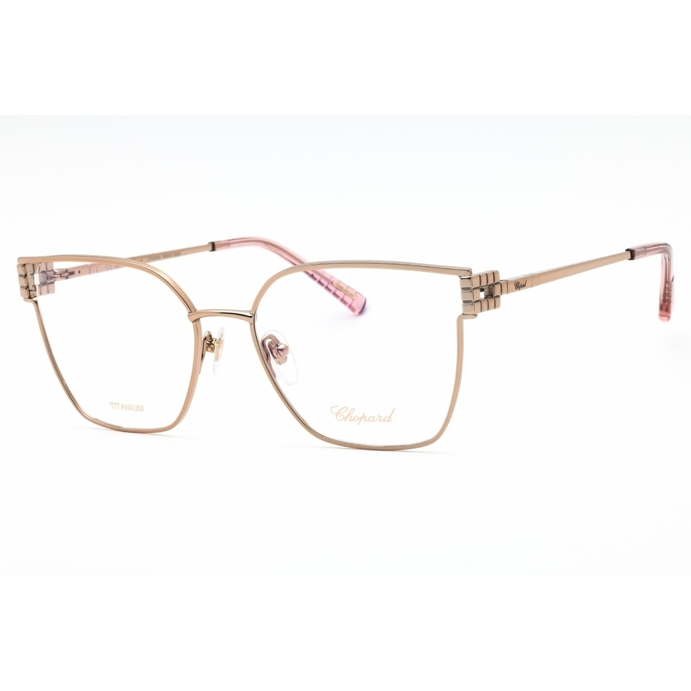 NWT Chopard VCHL58M-08FC Gold Rectangle 54mm Eyeglasses
